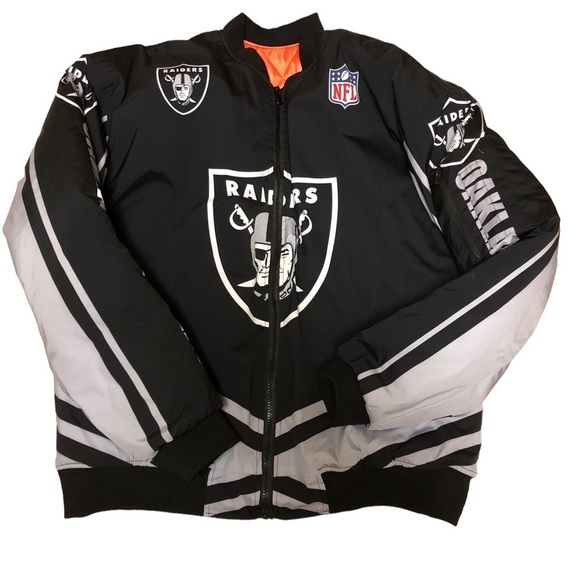 Raiders Zip Up Bomber Jacket - Picture 1 of 5